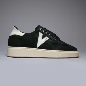SUÈDE - Sneakers in pelle scamosciata Nera con inserti e retro Bianco