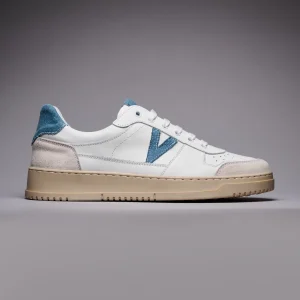 COLLEGE - Sneakers Bianca con retro e inserto Jeans