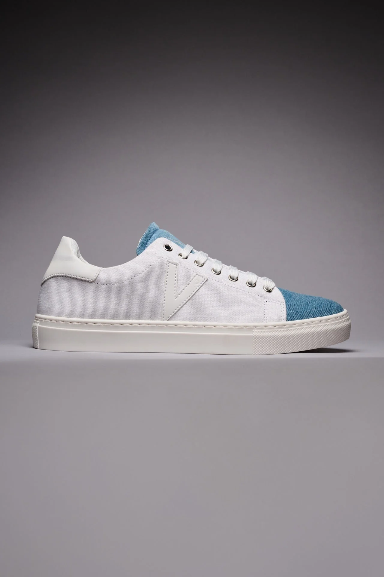 NUVOLA - Sneakers in tela Bianca con linguetta in Tessuto V2 - immagine 3