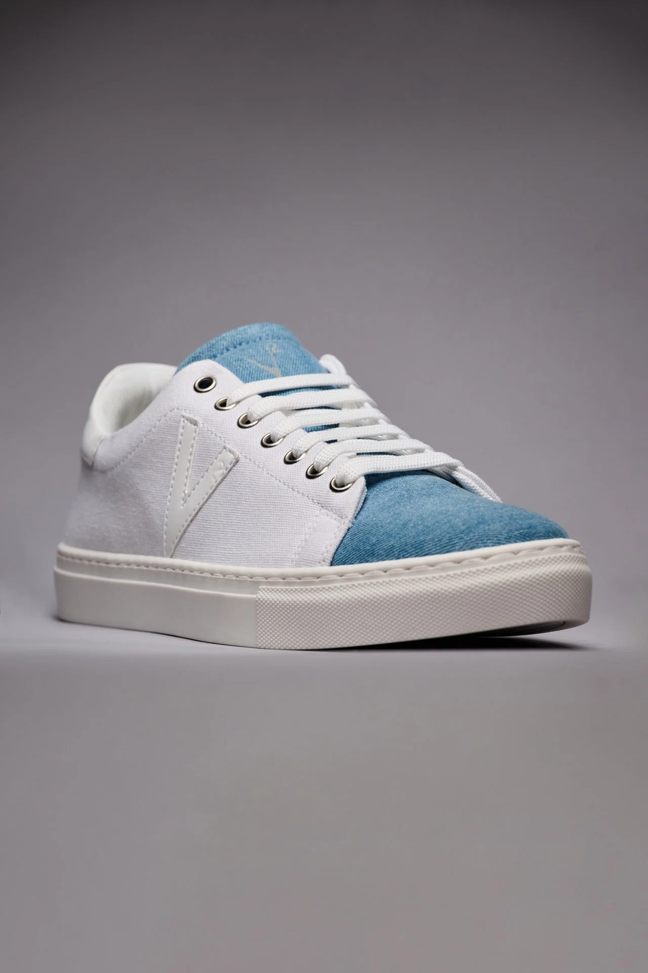 NUVOLA - Sneakers in tela Bianca con linguetta in Tessuto V2 - immagine 5