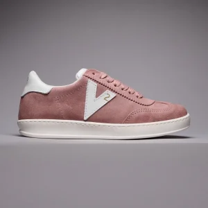 SUÈDE - Sneakers in pelle scamosciata Rosa Cipria con inserti e retro Bianco