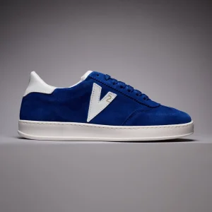 SUÈDE - Sneakers in pelle scamosciata Blu Royal con inserti e retro Bianco