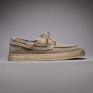 MARRAKECH - Mocassino Tortora con suola rivestita in corda