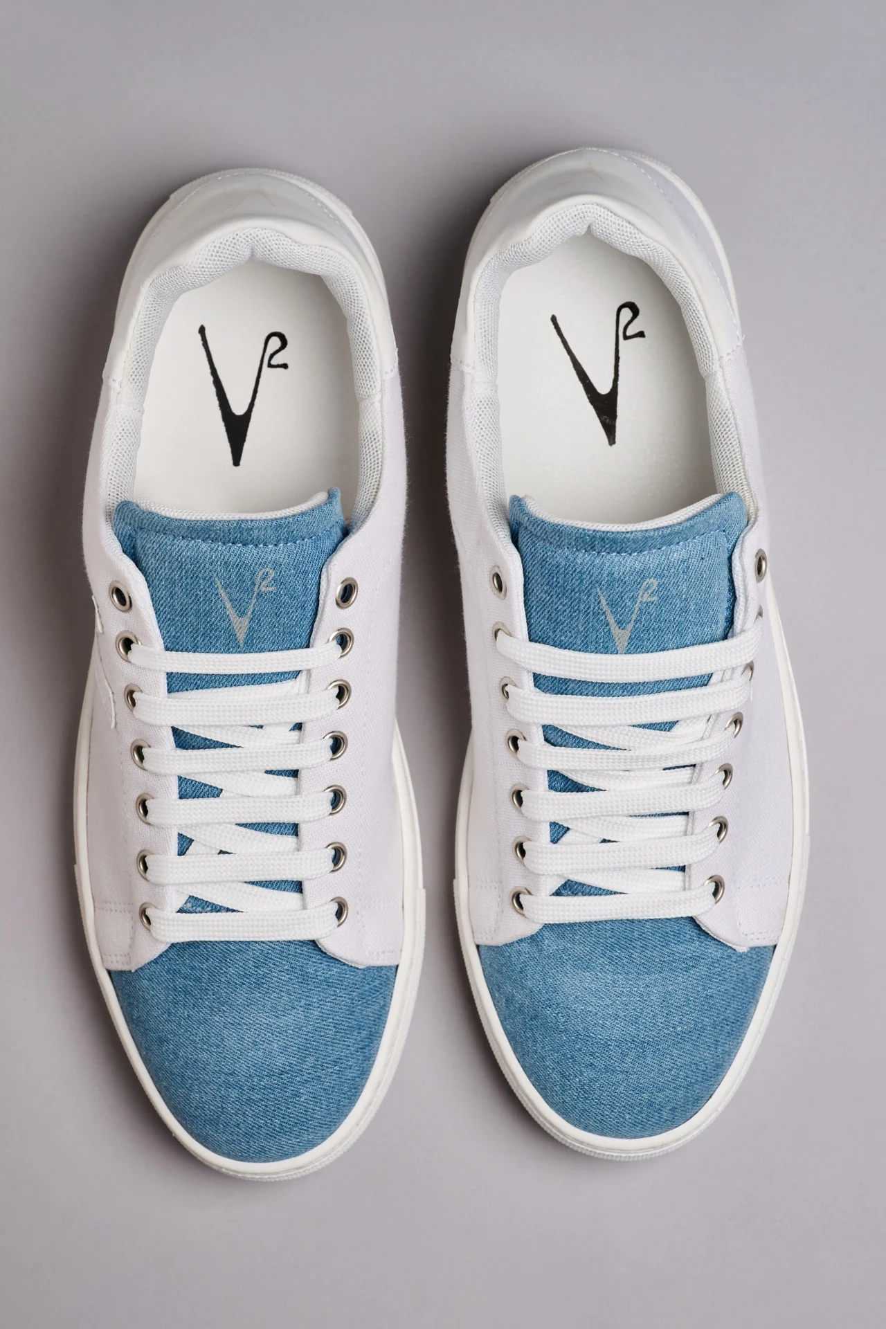 NUVOLA - Sneakers in tela Bianca con linguetta in Tessuto V2 - immagine 6