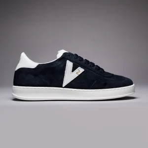 SUÈDE - Sneakers in pelle scamosciata Blu con inserti e retro Bianco