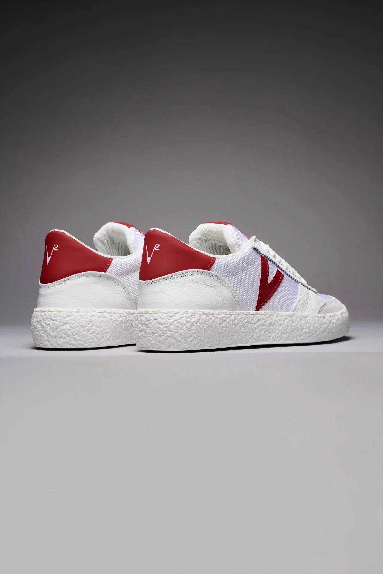 ATENA - Sneakers a suola bassa Bianca con inserti gommati Rossi - immagine 4