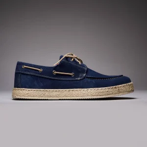 MARRAKECH - Mocassino Blu con suola rivestita in corda