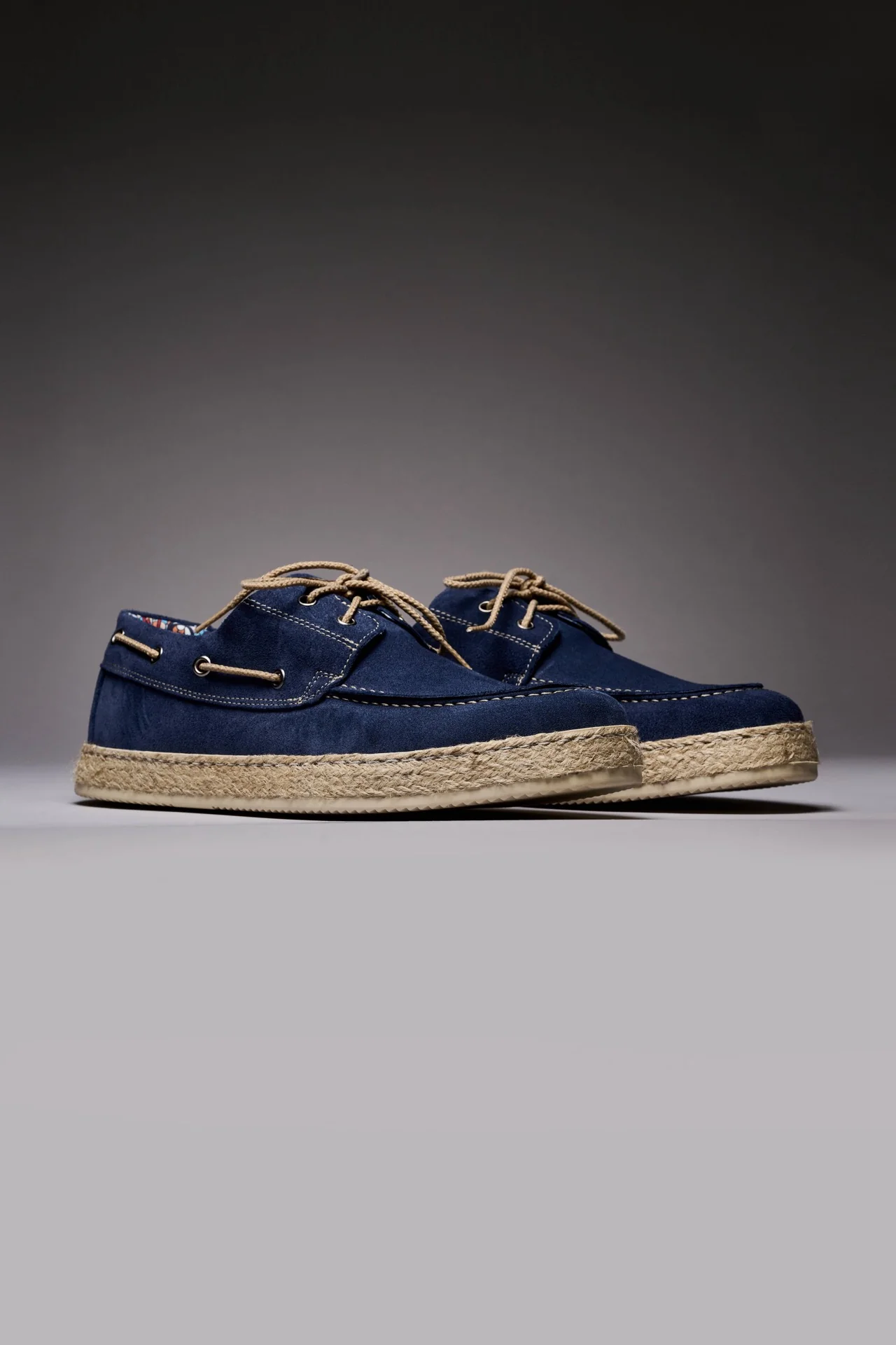 MARRAKECH - Mocassino Blu con suola rivestita in corda - immagine 3