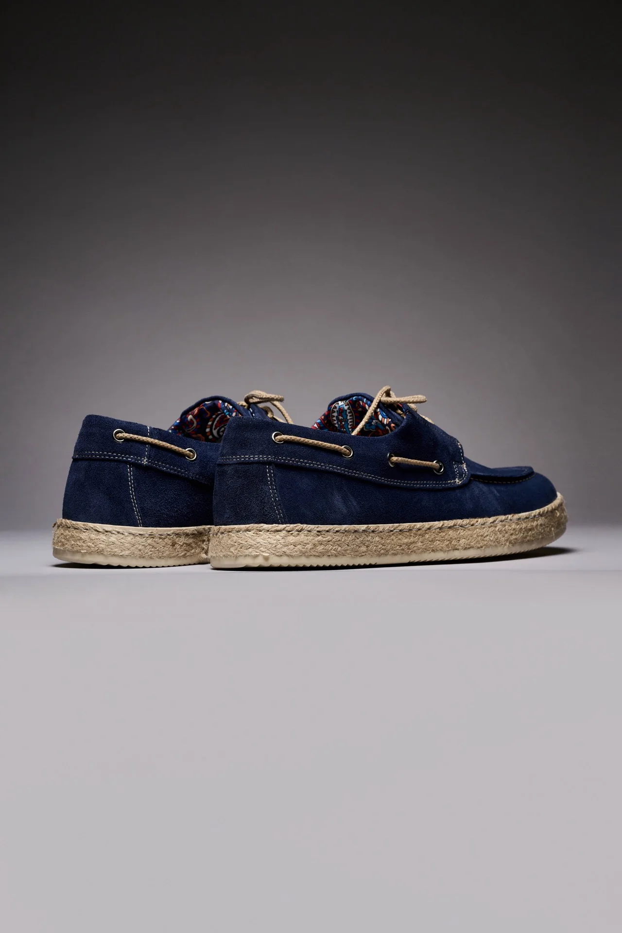 MARRAKECH - Mocassino Blu con suola rivestita in corda - immagine 4