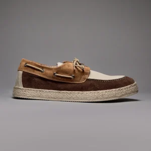 MARRAKECH - Mocassino Tre Colori Moro con suola rivestita in corda