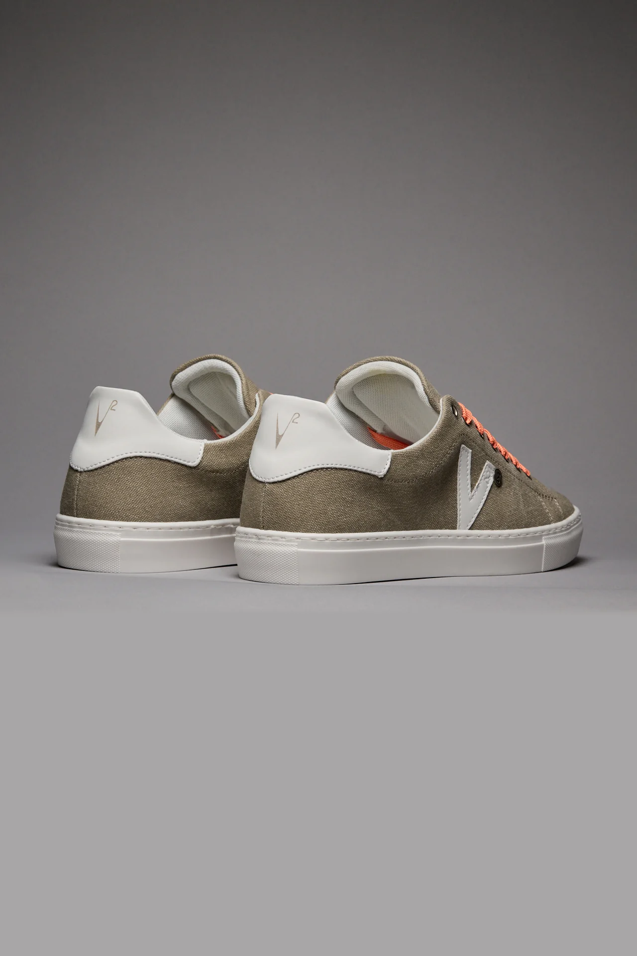 NUVOLA - Sneakers in tela Sabbia con lacci Arancio - immagine 5