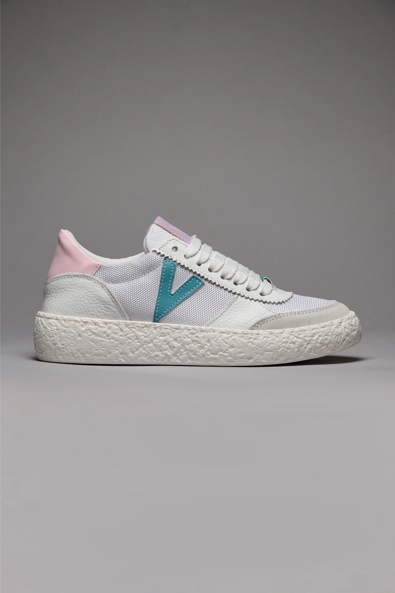 ATENA MULTICOLOR - Sneakers a suola bassa Bianca con inserti gommati Multicolor Pastello - immagine 3