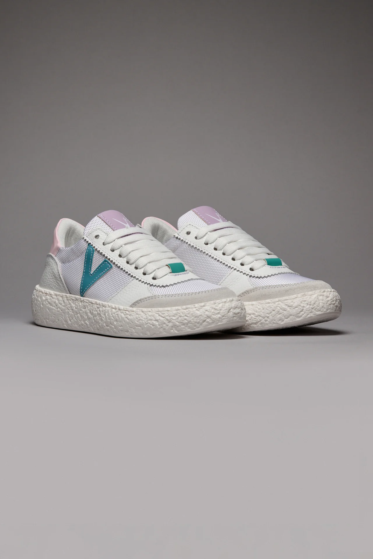 ATENA MULTICOLOR - Sneakers a suola bassa Bianca con inserti gommati Multicolor Pastello - immagine 4