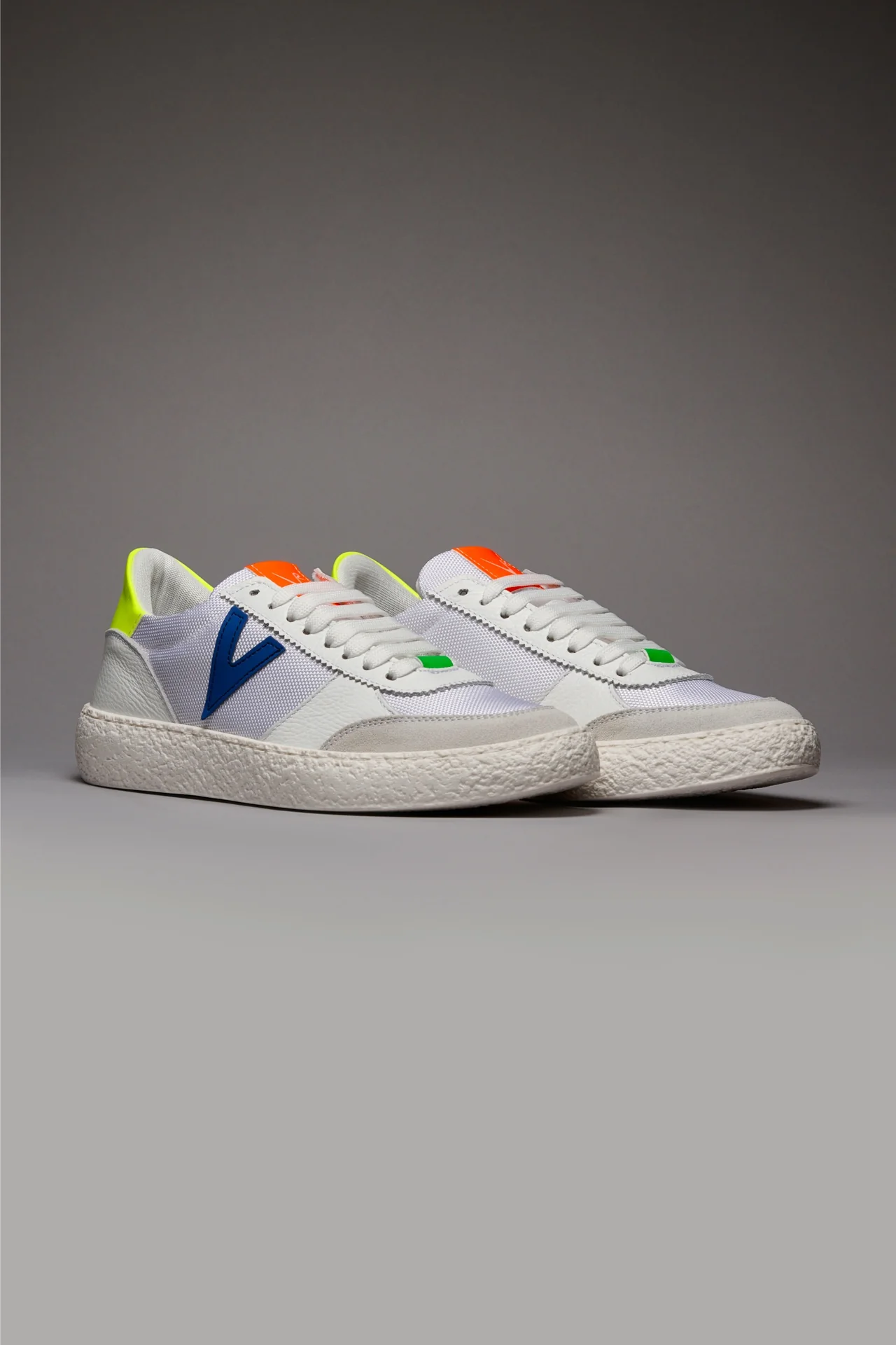 ATENA MULTICOLOR - Sneakers a suola bassa Bianca con inserti gommati Multicolor Fluo - immagine 4