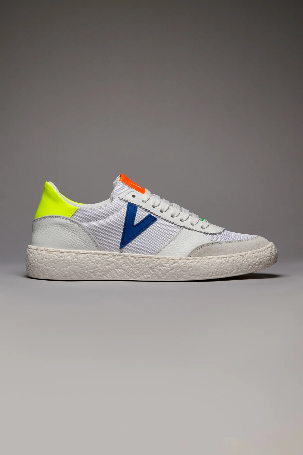 ATENA MULTICOLOR - Sneakers a suola bassa Bianca con inserti gommati Multicolor Fluo - immagine 3