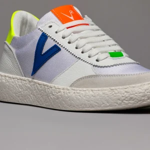 ATENA MULTICOLOR - Sneakers a suola bassa Bianca con inserti gommati Multicolor Fluo