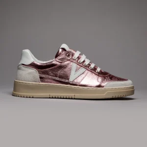 COLLEGE LAMÉ - Sneakers in pelle laminata Rosa