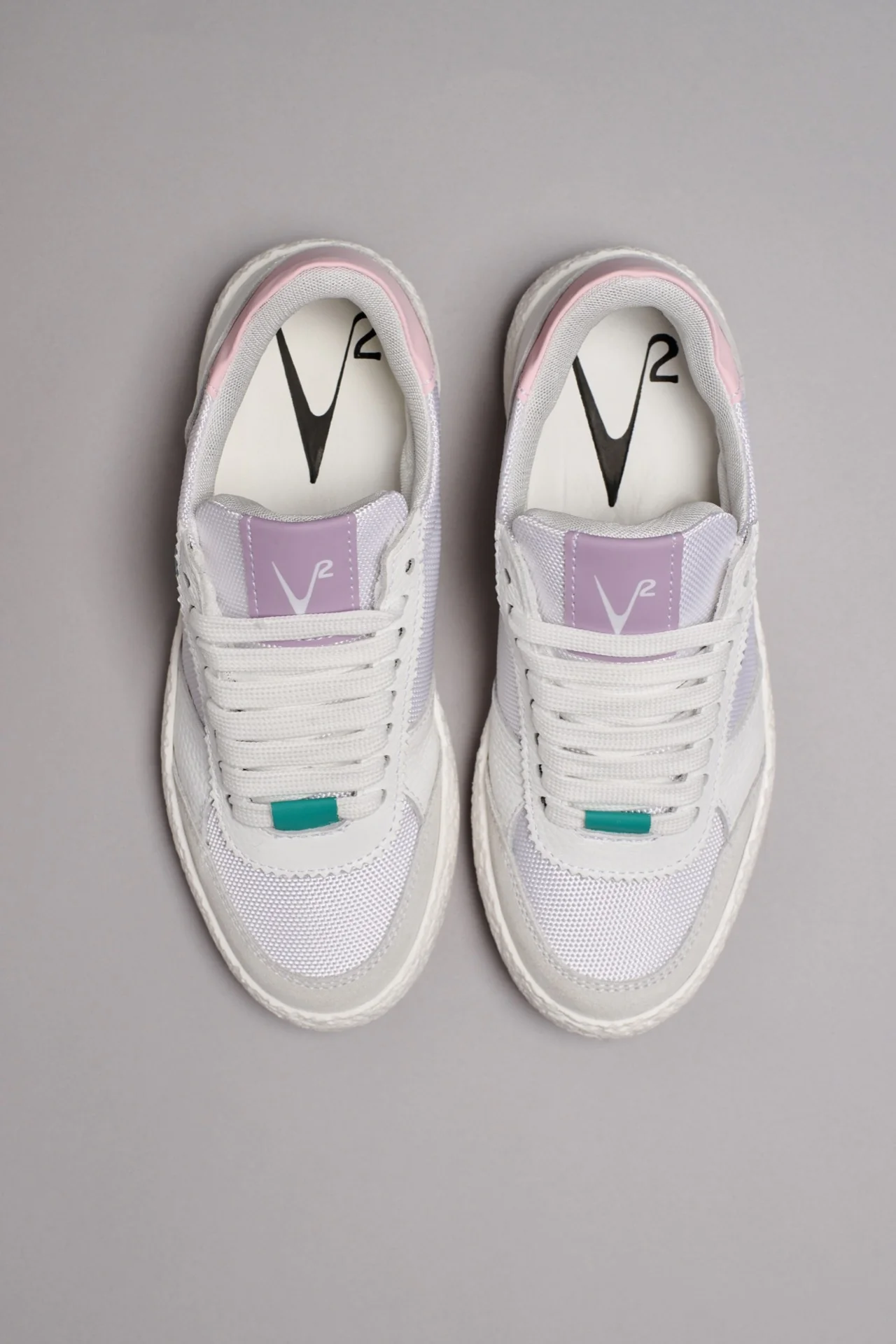 ATENA MULTICOLOR - Sneakers a suola bassa Bianca con inserti gommati Multicolor Pastello - immagine 6