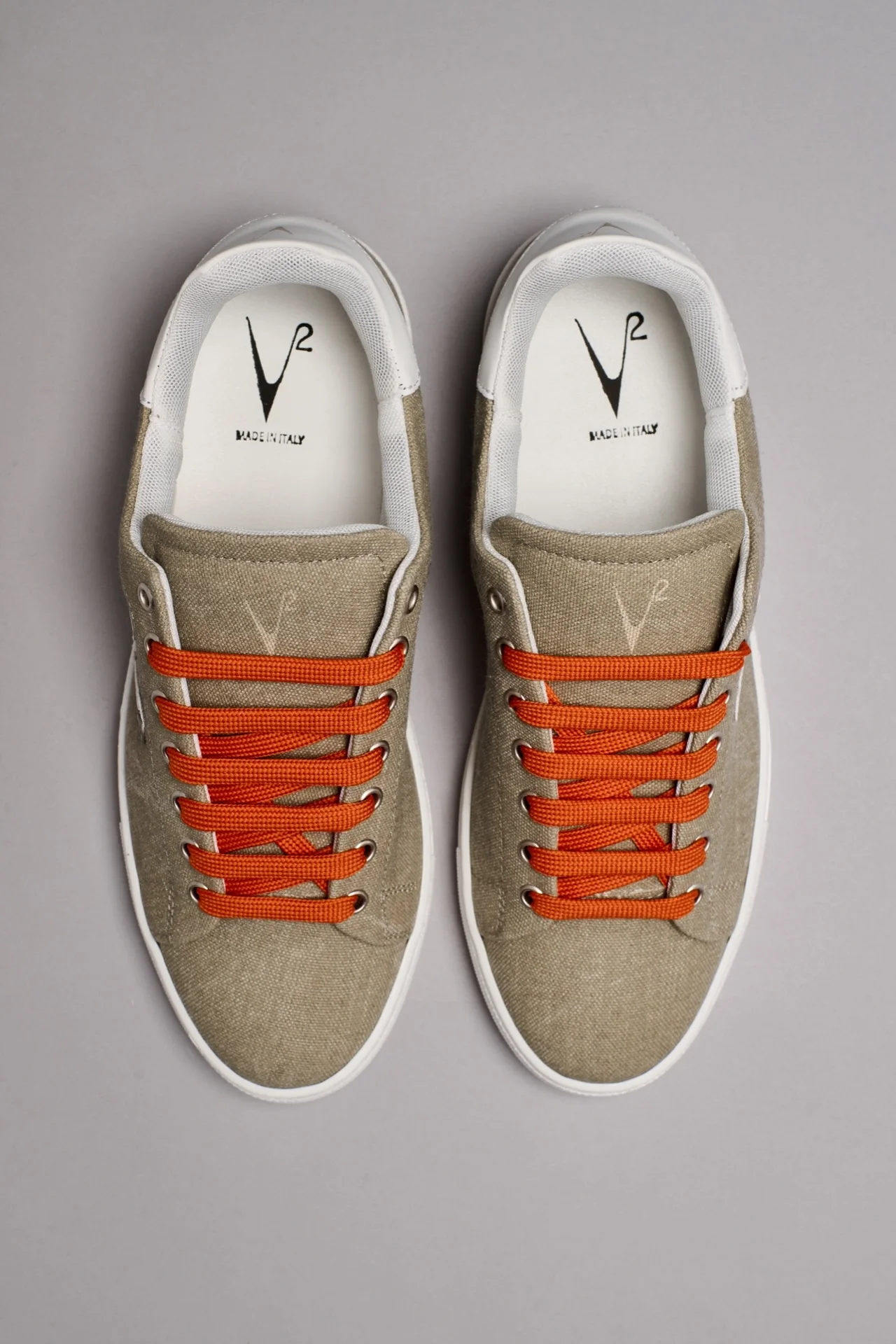NUVOLA - Sneakers in tela Sabbia con lacci Arancio - immagine 6