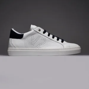 TENNIS - Sneakers a suola bassa Bianca con retro e lacci Blu