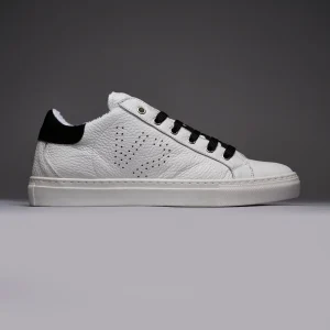 TENNIS - Sneakers a suola bassa Bianca con retro e lacci Nero