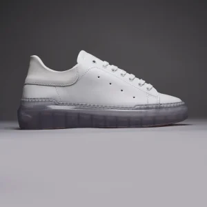 GALAXY - Sneakers a suola alta trasparente retro Bianco