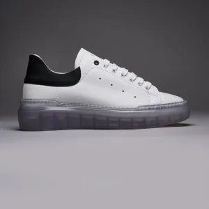 GALAXY - Sneakers a suola alta trasparente retro Nero