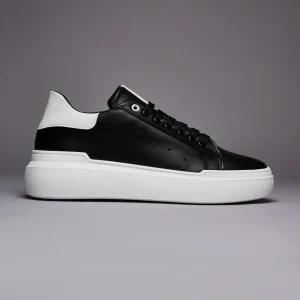 VEGA - Sneakers a suola alta nera retro Bianco