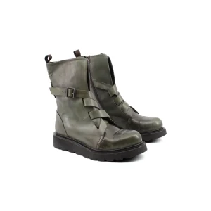 Biker boot in vera pelle da donna