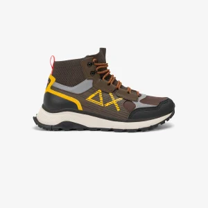 Sun68 Sneakers Uomo Fire & Camping sporty mid marroni