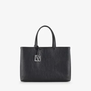 Armani Exchange Shopper media con manici e tracolla