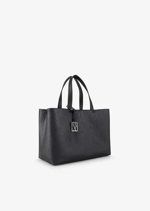 Armani Exchange Shopper media con manici e tracolla - immagine 3