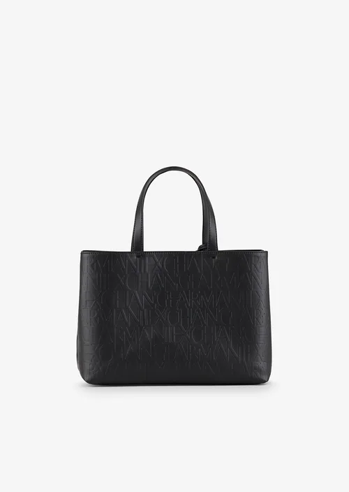 Armani Exchange Shopper media con manici e tracolla - immagine 4