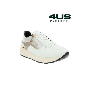 PACIOTTI SNEAKERS WHITE CON CERNIERA
