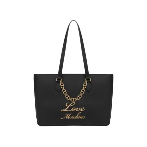 Borsa a Spalla Love Moschino Donna Lovely Chain Nero