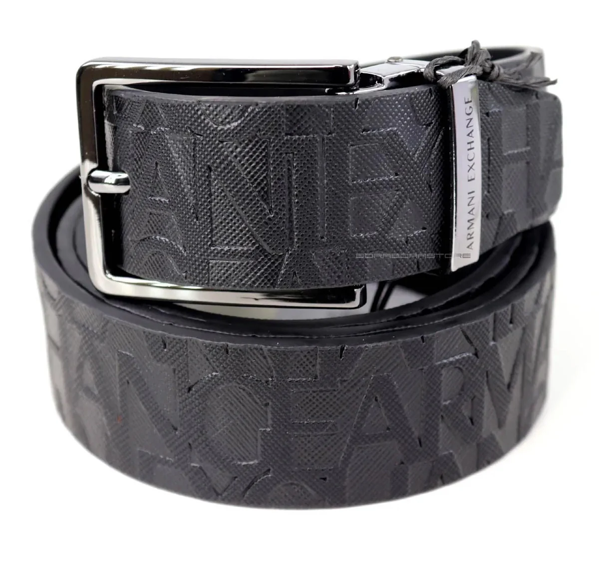 Armani Exchange Cintura nera logata - immagine 4