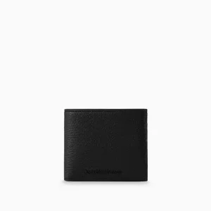 Emporio Armani Portafoglio nero coin pocket in pelle bottalata