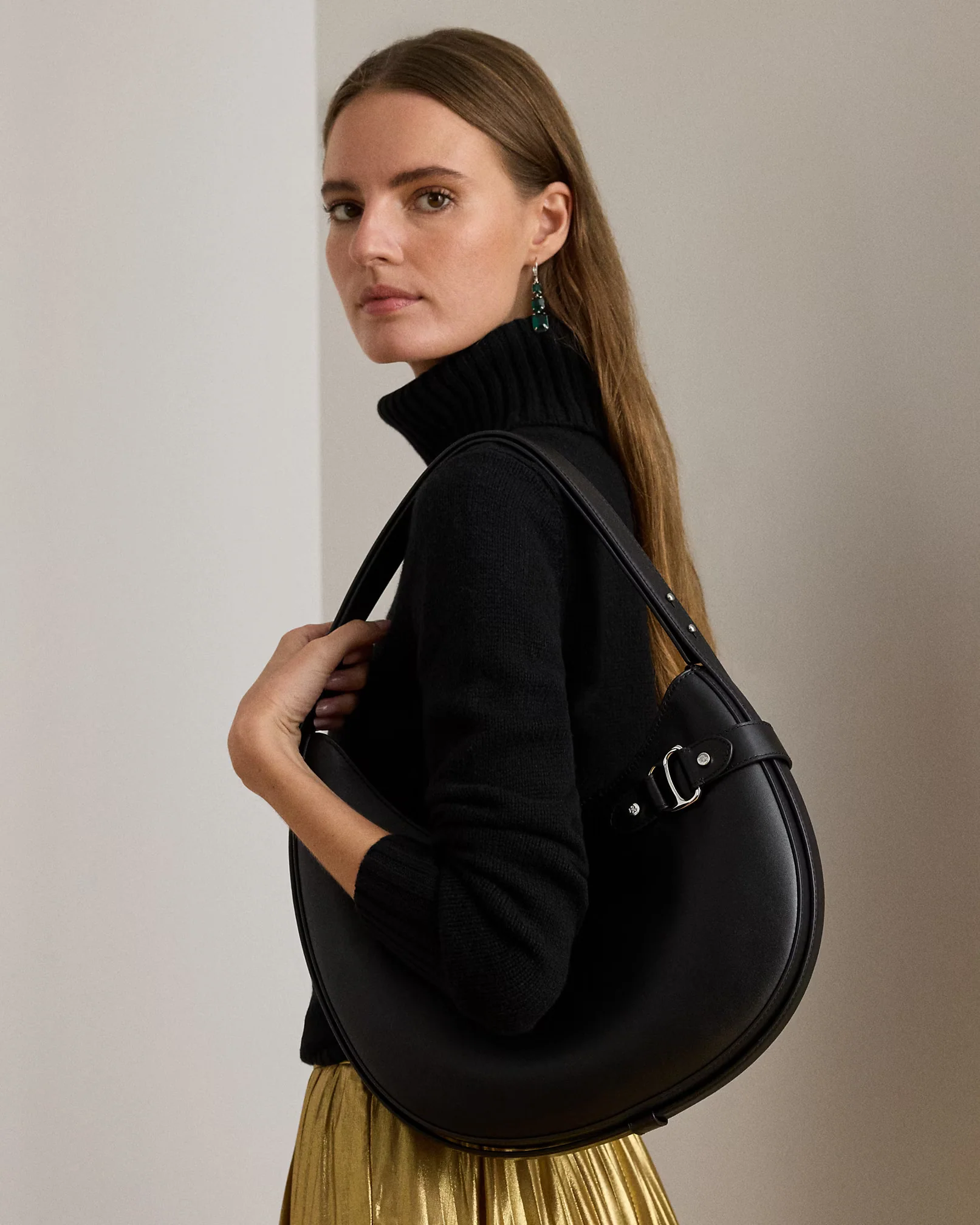 Borsa a spalla Tasha grande in pelle - immagine 7