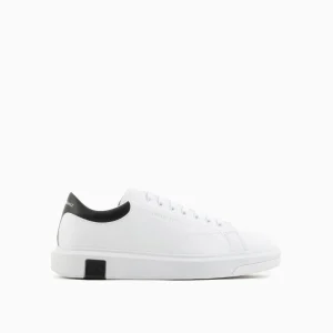 Armani Exchange sneakers bianche con retro nero