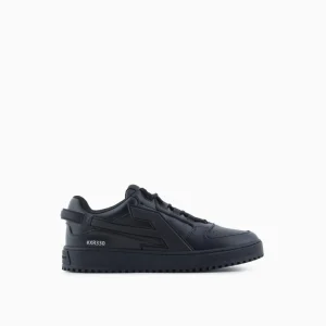 Emporio Armani Sneakers in pelle nere con maxi patch EA