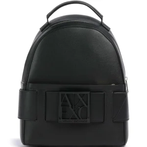 Armani Exchange zainetto nero donna liscio logo frontale
