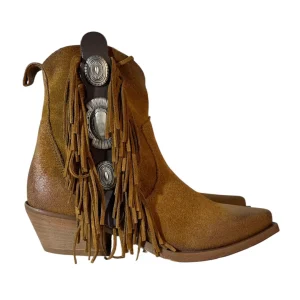 Metisse stivali Camperos donna cuoio frange dettaglio laterale