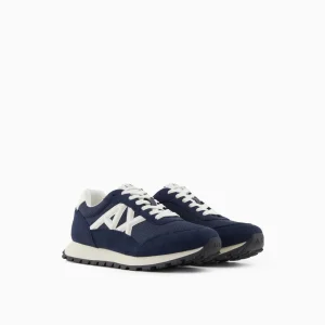 Armani Exchange Sneakers uomo blu logo bianco