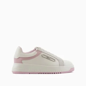 Emporio Armani Sneakers in pelle con placca aquila