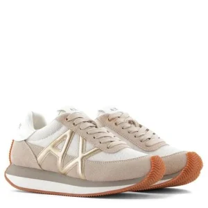 Armani Exchange Sneakers donna beige e oro
