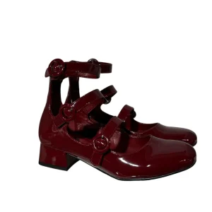 Braccialini scarpe Mary Jane rosso ciliegia
