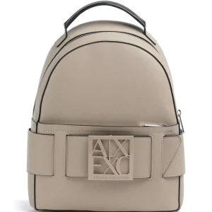 Armani Exchange zainetto sabbia donna liscio logo frontale