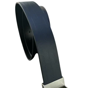 Emporio Armani Cintura reversibile in pelle bicolore blu e nera