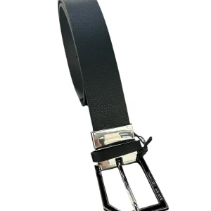 Armani Exchange  Cintura reversibile in pelle grigia e nera