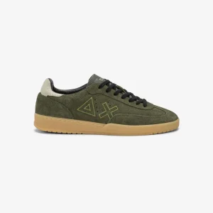 Sun68 Sneakers Uomo California Sun in suede verde
